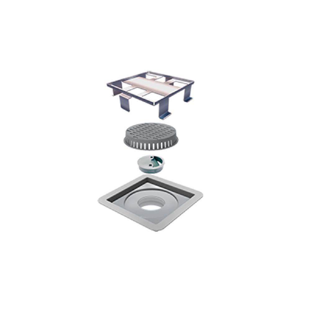 Ralo Linear 10 x10cm Elleve Square Tampa Oculta 7343 - 1