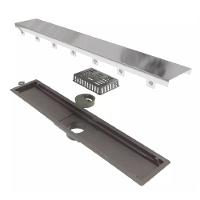 Ralo Linear Pvc Seco 50cm Saida Central Inox Polido 8880 - 6