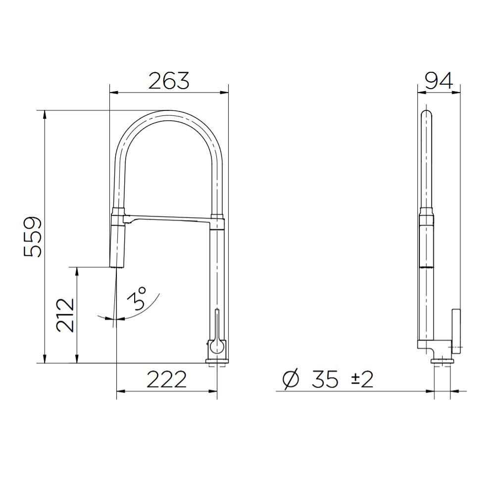 Torneira Cozinha Docol Mesa Bica Alta Doc Vermelha 738979 - 3