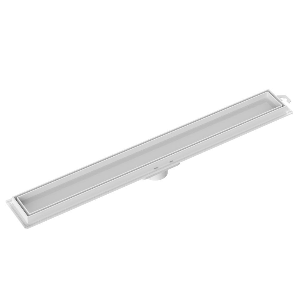 Ralo Linear Tigre Invisivel 50cm Branco - 1