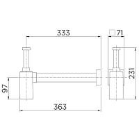 Sifão Para Lavatorio Docol Square Cobre Escovado 00636069 - 4