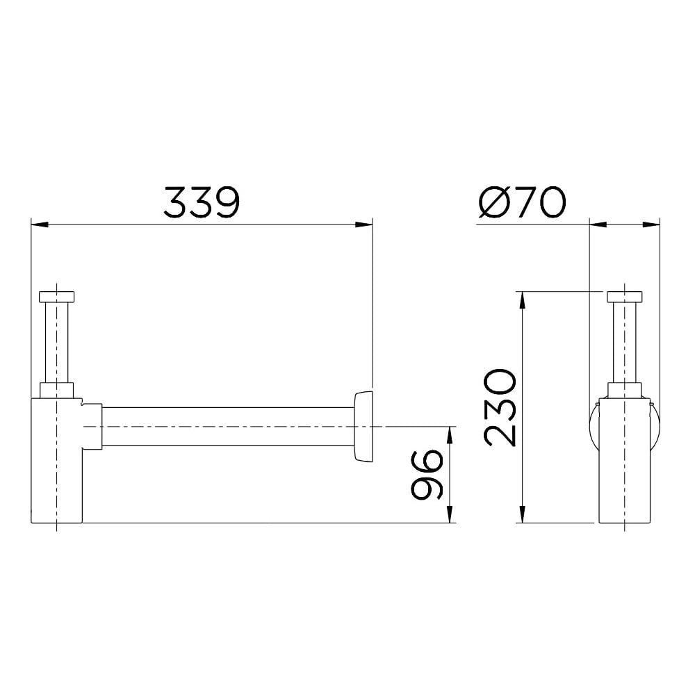 Sifão Lavatorio Docol Top 7/8,1.1/2 Cobre Escovado 00322669 - 2