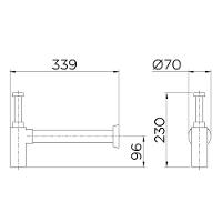 Sifão Lavatorio Docol Top 7/8,1.1/2 Cobre Escovado 00322669 - 2