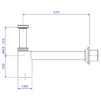 Sifão Para Tanque Deca 1680.c.114 11/4 E 11/2 - 2