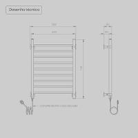Toalheiro Eletrico Seccare 54,5x74 Quadratto 127v Inox Polido - 3
