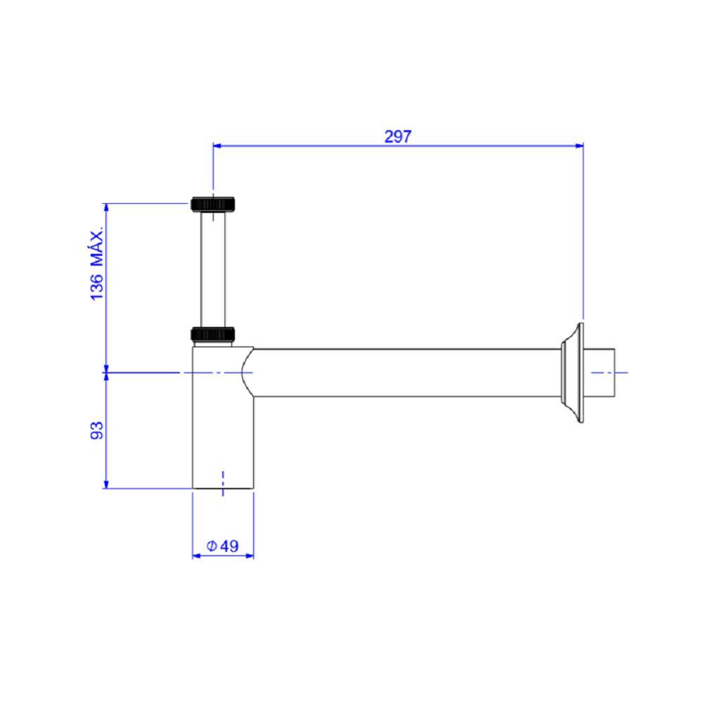 Sifao Para Lavatorio Deca Cromado 1 X 1 1/2 1680.c.100.112 - 2