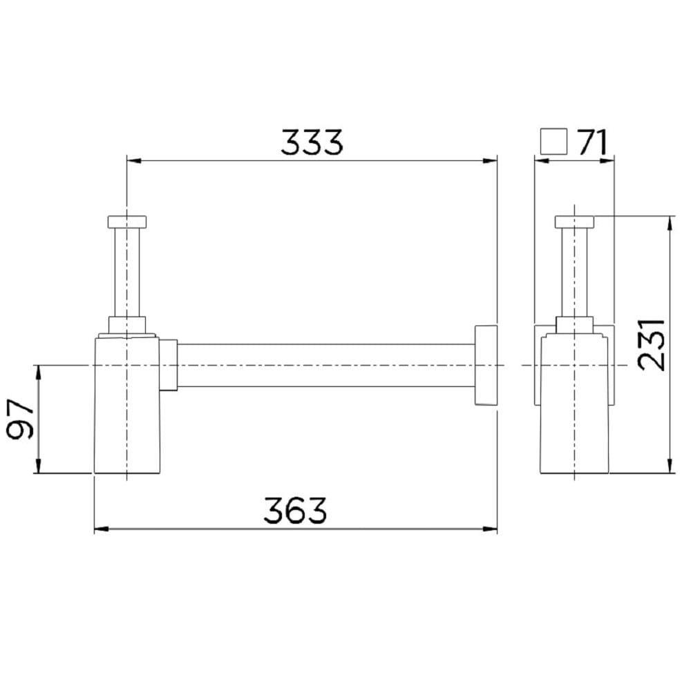 Sifão Para Lavatorio Docol Square Onix 006360ce - 4