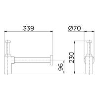 Sifão Para Lavatorio Docol Top Grafite Escovado 00322670 - 2
