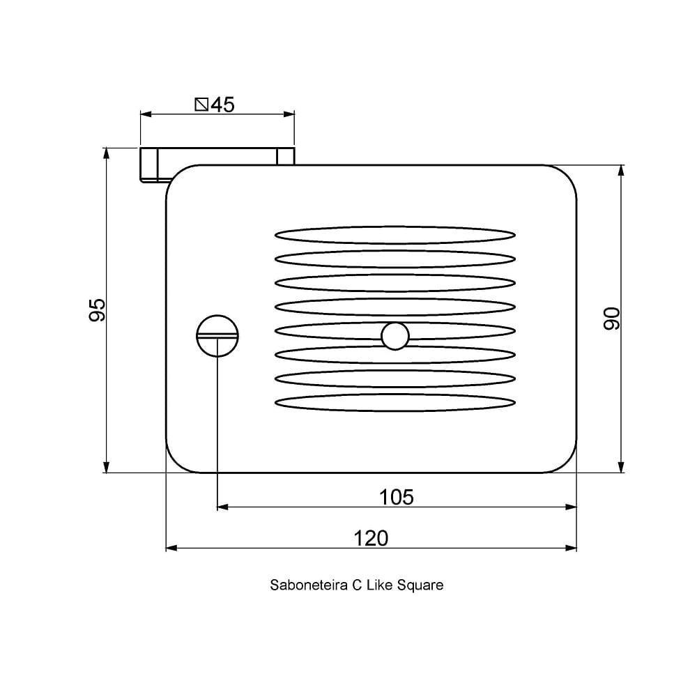 Saboneteira Perflex Like Square Cromada 12131310 - 3
