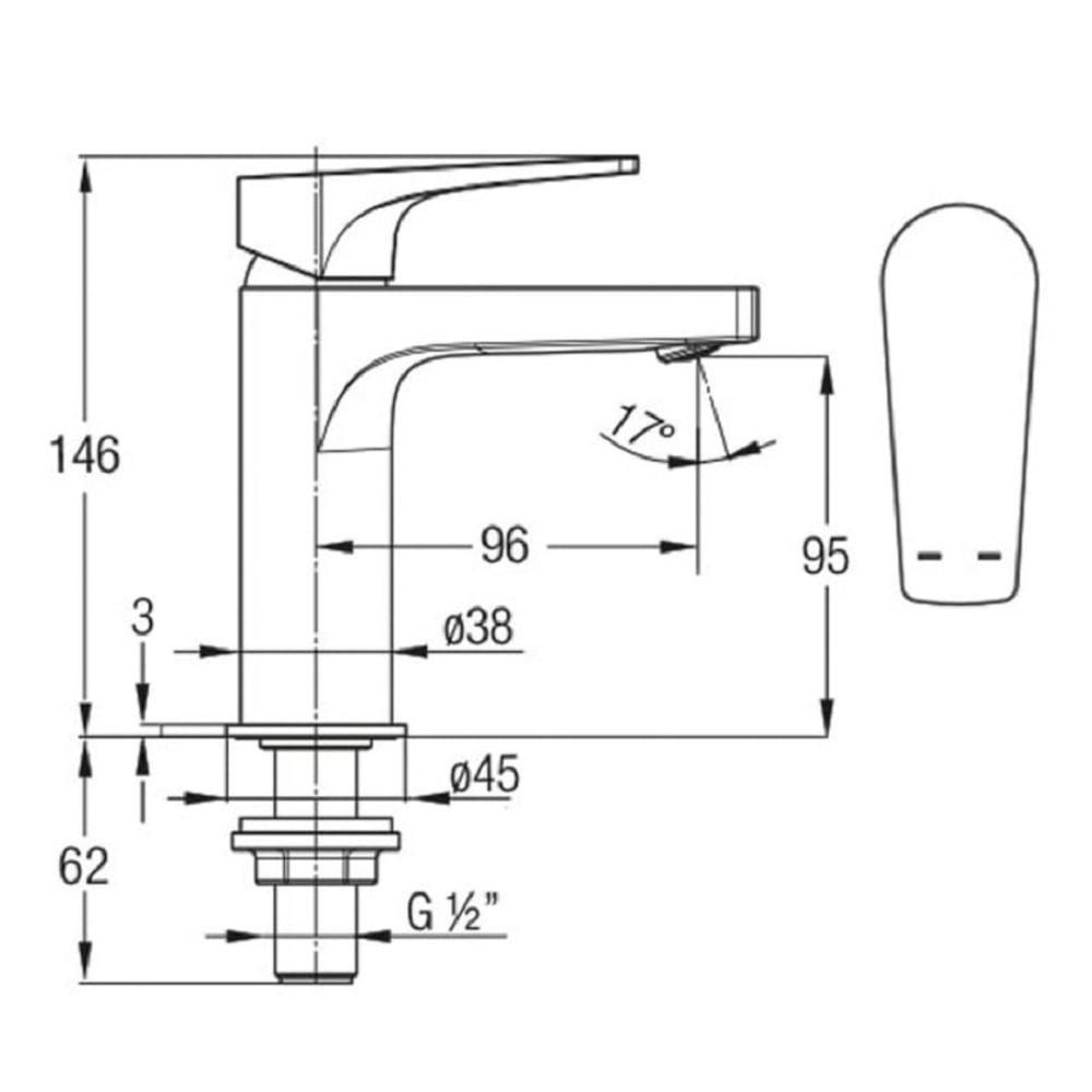 Torneira Lavatorio Bica Baixa Celite Noronha Cr B5000cucr0 - 2