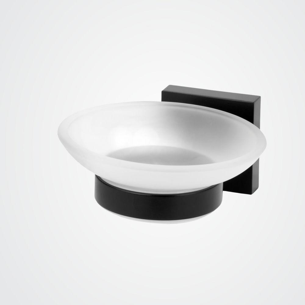 Saboneteira Perflex Parede Preto Fosco Quadra 12121024 - 2