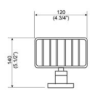 Saboneteira Parede Aramada Perflex Quadra Cromado 12120910 - 2