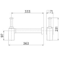 Sifão Lavatorio Docol Square Grafite Escovado 00636070 - 4