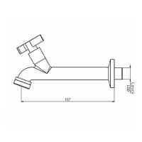 Torneira De Parede Jardim Longa Perflex Unica 10748110 - 2