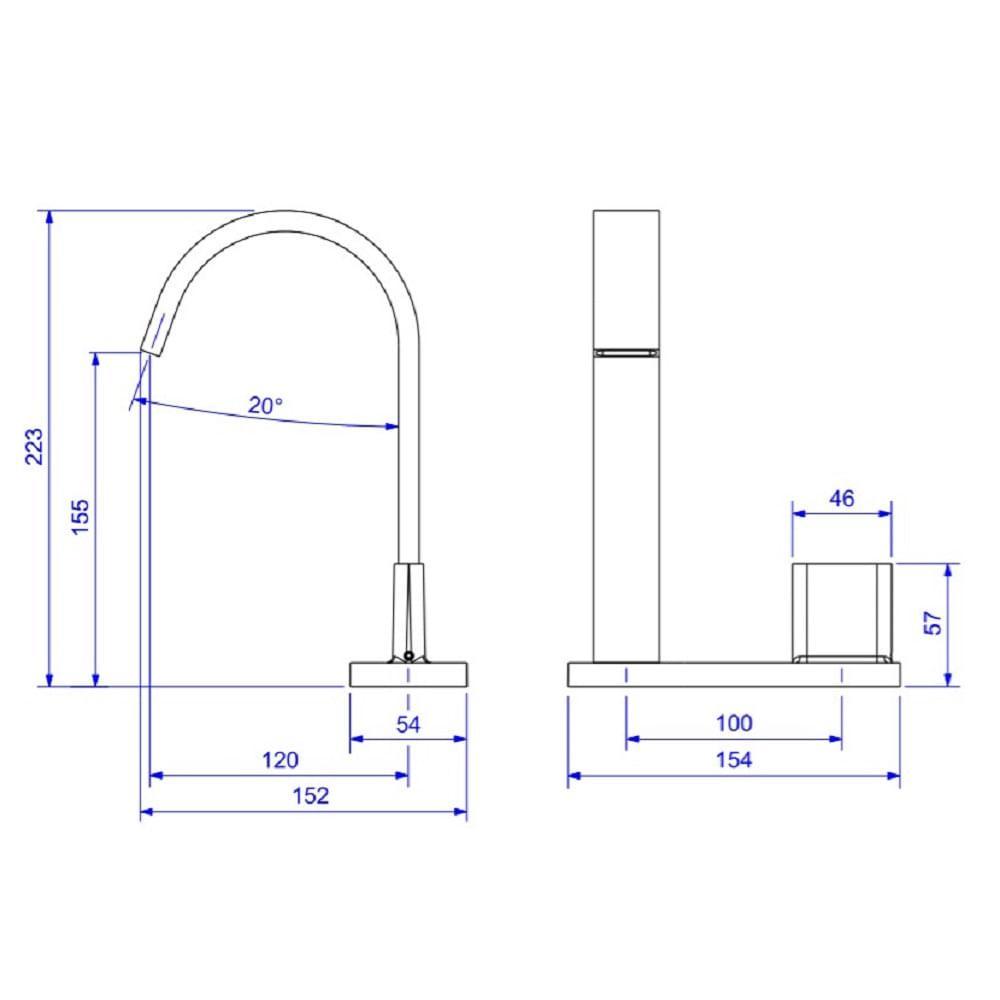 Torneira Lavatorio De Mesa Bica Alta Deca Polo Dn15 1191.c33 - 2