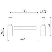 Sifão Lavatorio 7/8, 1.1/2 Docol Square Ouro Polido 00636043 - 2