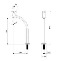 Torneira Lavatorio B Alta Celite Basic Gold Matte B5055c7r1b - 3