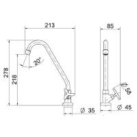 Torneira Cozinha Mesa Docol Nova Pertutti Cromada 00903806 - 2
