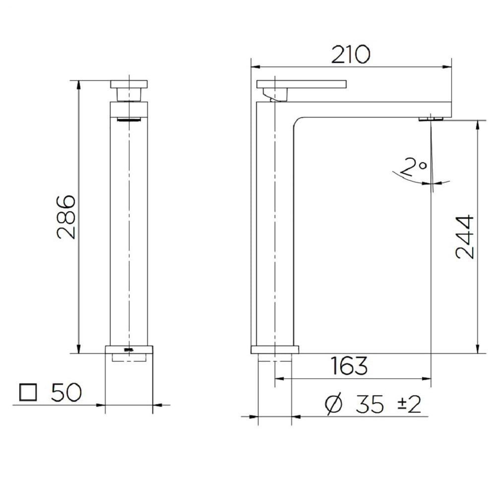 Torneira Banheiro Bica Alta Docol New Edge Cromado 00925106 - 3