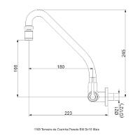 Torneira Cozinha Perflex Mais Parede Preto Fosco 10746424 - 2