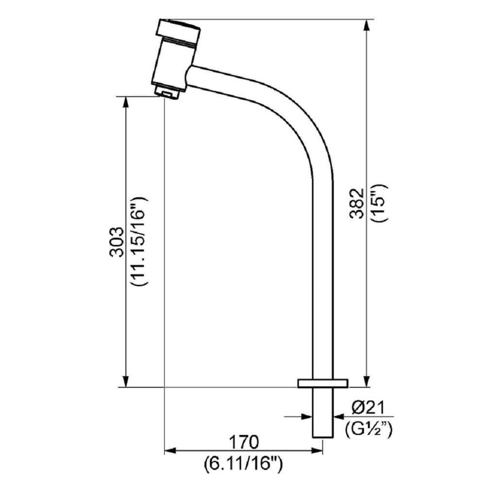 Torneira Lavatorio Perflex Ice Mesa Cromada 10730010 - 3