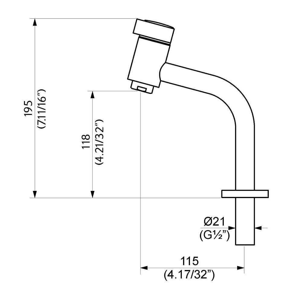 Torneira Lavatorio Perflex Ice Mesa Cromada 10730910 - 2