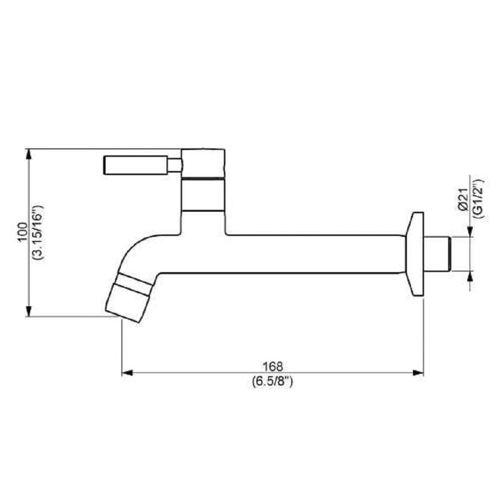 Torneira Cozinha Parede Perflex Slim C/ Arejador Cr 10729110 - 3