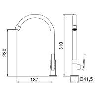 Torneira Cozinha Mesa Lorenzetti Loren Studio Black 1167 B37 - 3