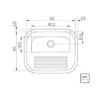 Tanque Inox Tramontina Hera 34 L Acetinado 50x40cm 94400107 - 3