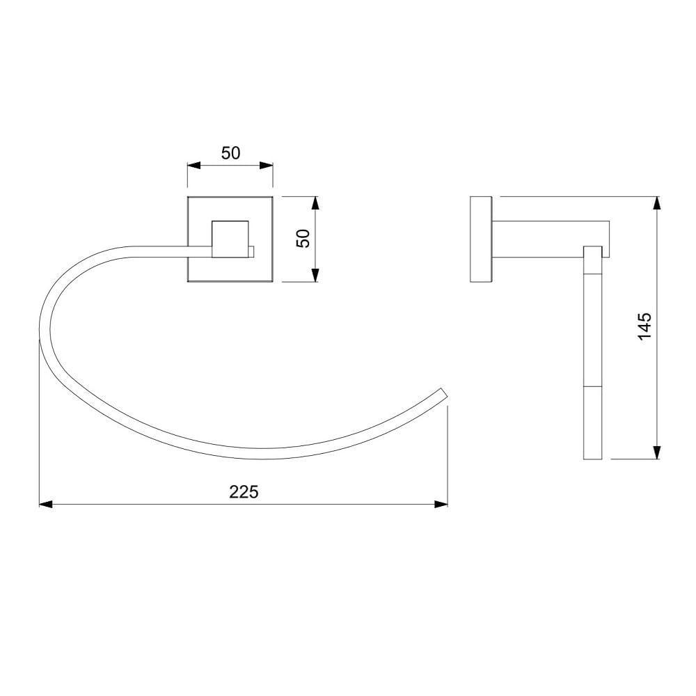 Toalheiro Incepa Neo Anel Cromado B8004i2cr0 - 2