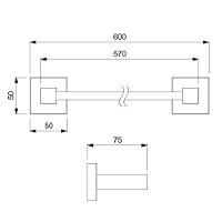 Toalheiro Incepa Neo Barra 600 Mm Cromado B8005i2cr0 - 2