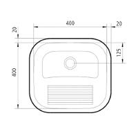 Tanque Inox Tramontina 23l Acetinado 40x40 C/ Val.  94403107 - 3
