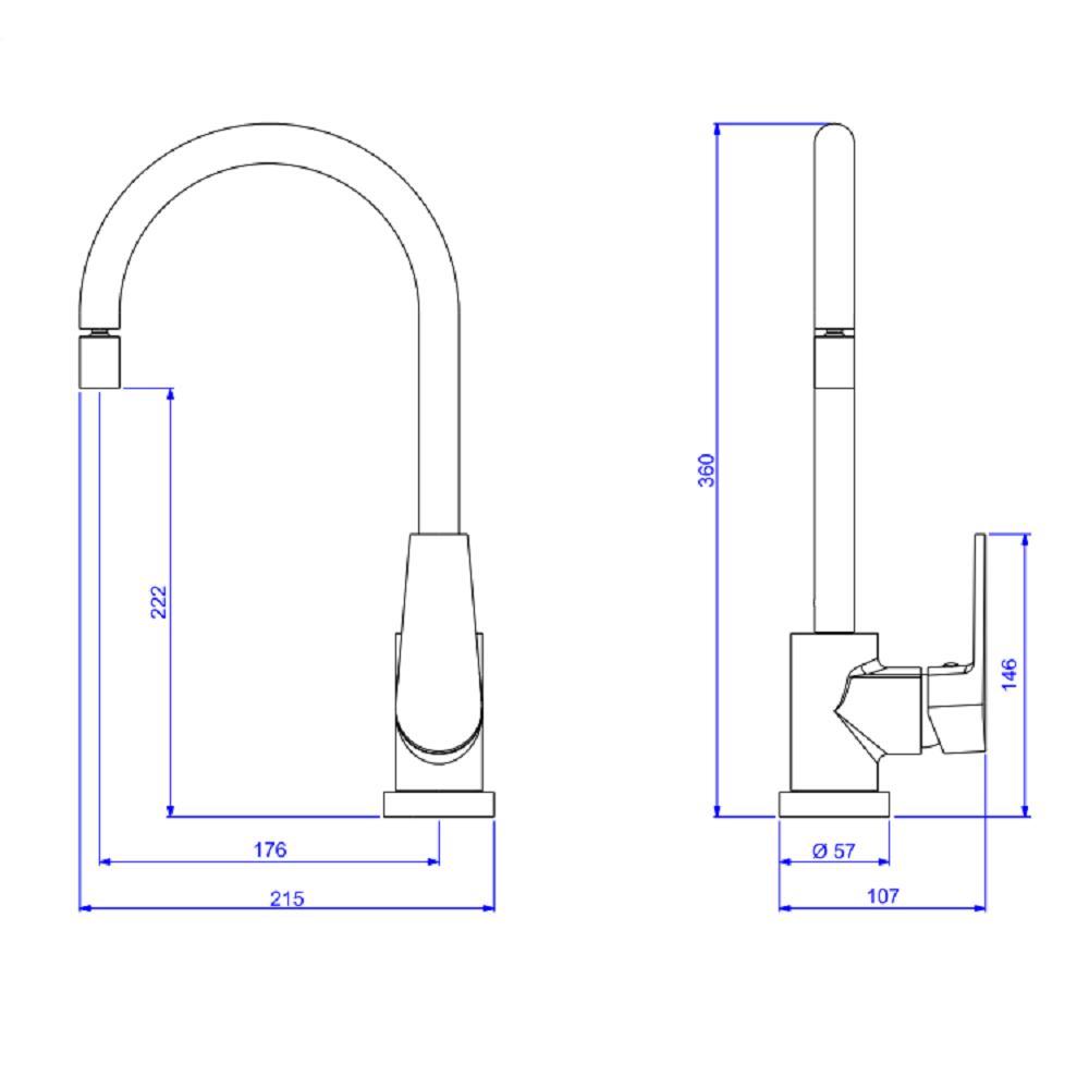 Torneira Misturador Cozinha Deca Mesa B Movel Level 2271.c26 - 2