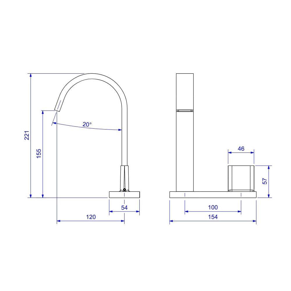 Torneira Lavatório com Chapa Para Deca Polo Gold 1191.gl33 - 4