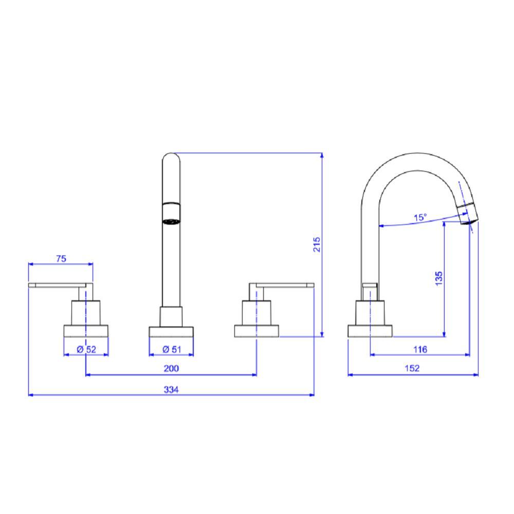 Torneira Misturador Lav. Deca Flex Plus B. Alta 1877.c21.clm - 2