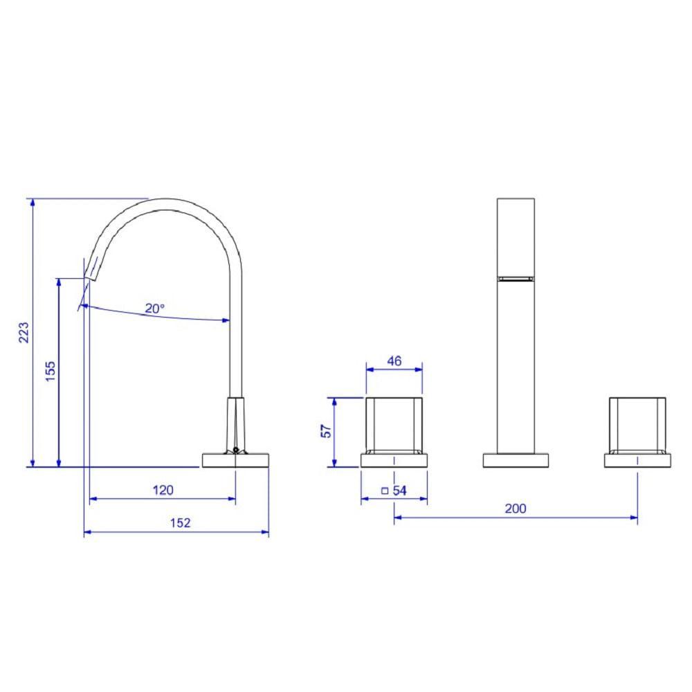 Torneira Misturador Lav Bica Alta Deca Polo Gold 1877.gl33 - 2