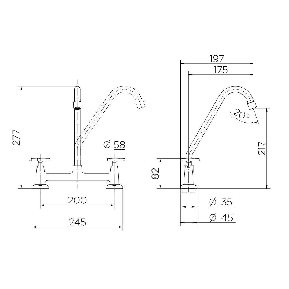 Torneira Misturador Cozinha Docol Nova Pertutti Cr 00902706 - 2