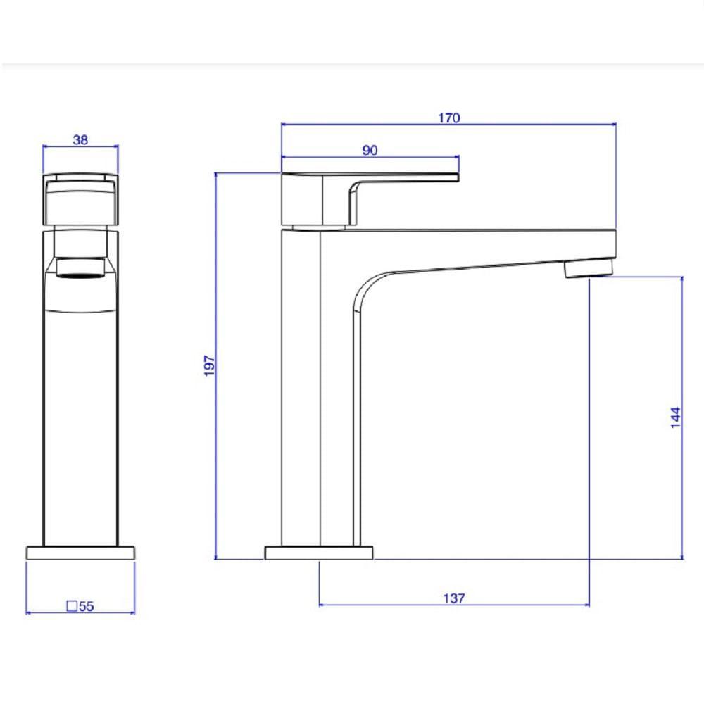 Torneira Lavatorio Mesa Deca Level Black Matte 1193.bl26.mt - 4