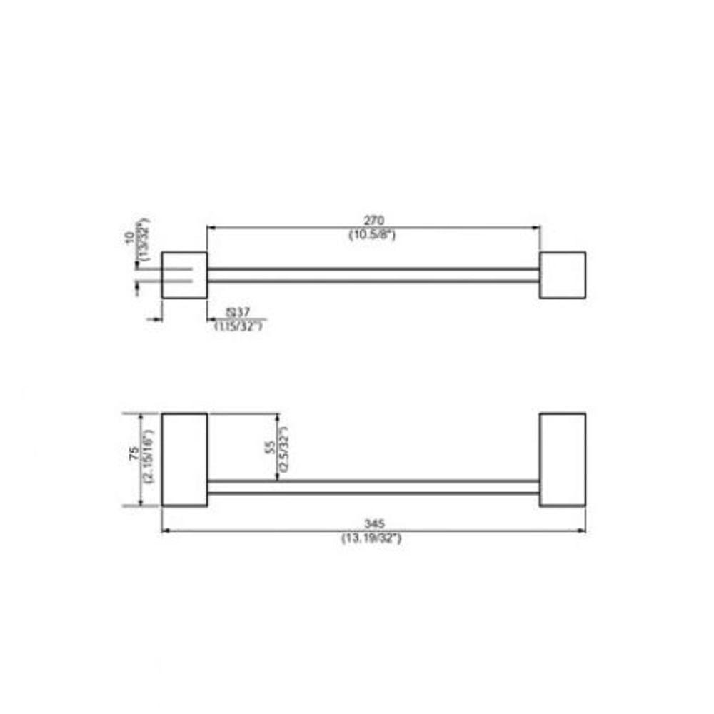 Porta Toalha Rosto Simples Perflex Actual Cromado 12126510 - 2