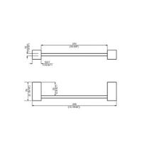Porta Toalha Rosto Simples Perflex Actual Cromado 12126510 - 2