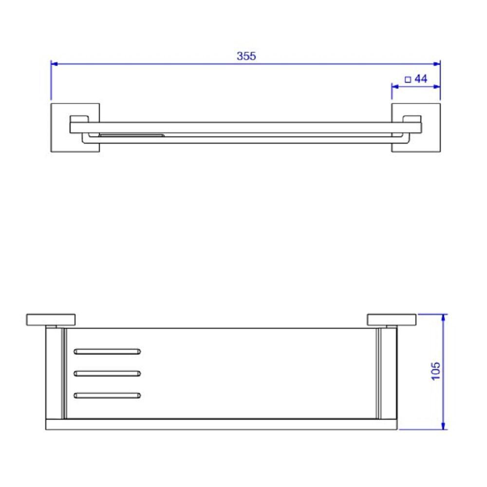 Prateleira Em Resina Deca Clean Cromado 2030.c.cln - 2