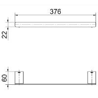 Porta Toalha Rosto 30cm Docol Flat Grafite Escovado 01013670 - 3