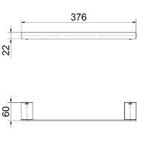 Porta Toalhas de Rosto 30cm Docol Flat Ouro Escovado 1013672 - 6