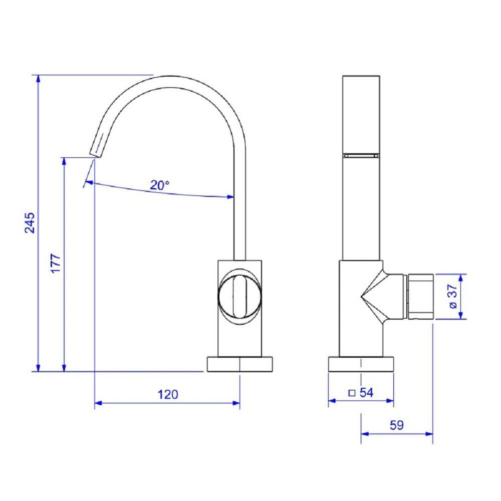 Torneira Lavatorio Mesa Bica Alta Deca Polo Gold 1198.gl33 - 3