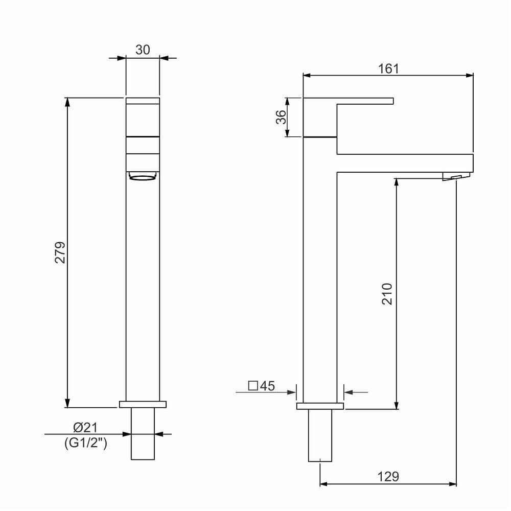 Torneira Lavatorio Perflex Flaunt Sobrepor Cromada 10740010 - 2