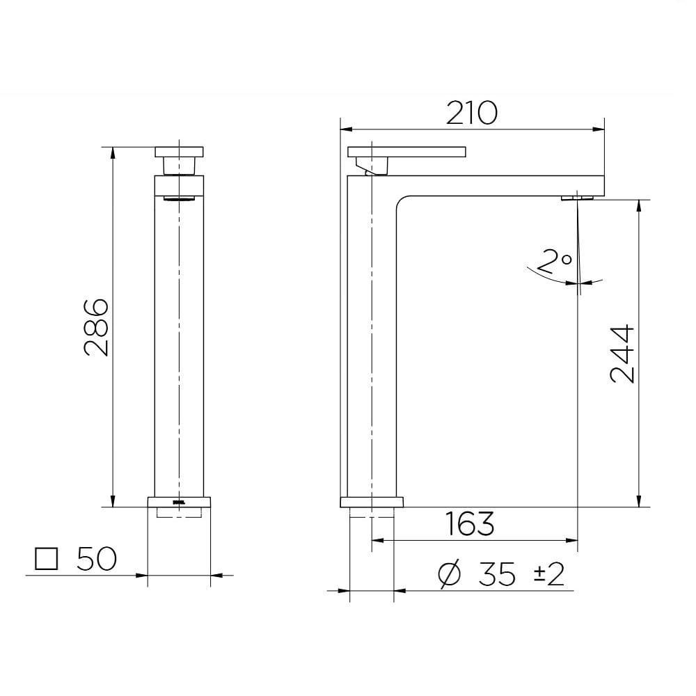 Torneira Lavatorio Docol New Edge Grafite Escovado 00925170 - 3