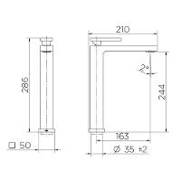 Torneira Lavatorio Docol New Edge Grafite Escovado 00925170 - 3