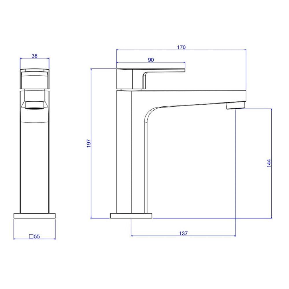 Torneira Lavatorio Mesa Bica Media Deca Level 1193.gl26.rd - 4