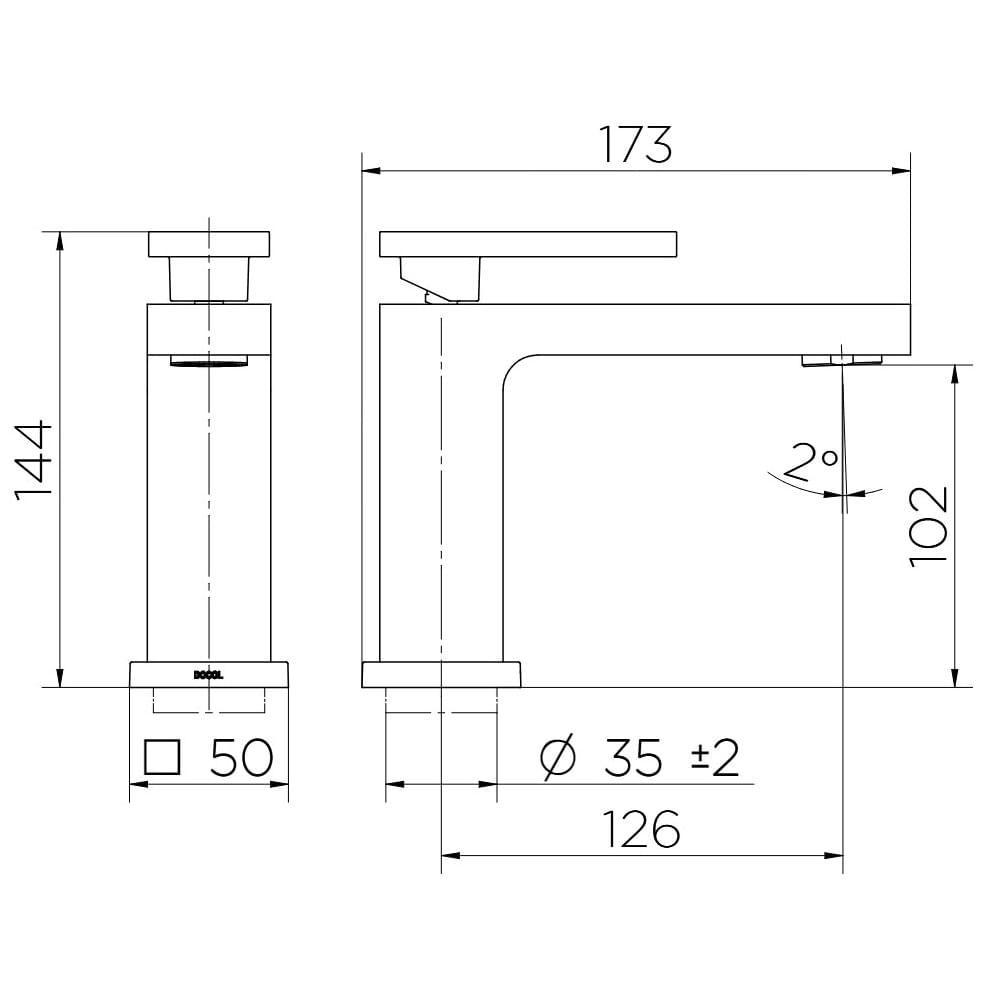 Torneira Lavatorio Docol New Edge Grafite Escovado 00925070 - 3