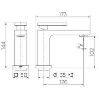 Torneira Lavatorio Docol New Edge Grafite Escovado 00925070 - 3